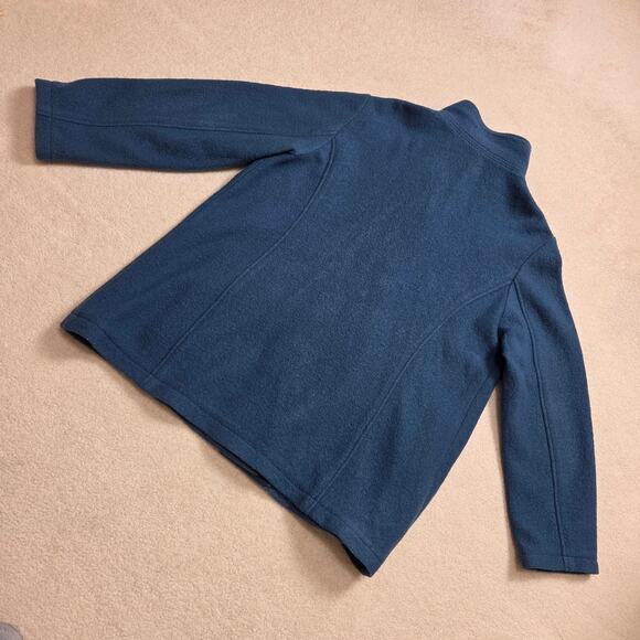 LL Bean Women's 2X Bellandi 100% Boiled Wool Coat Jacket Blue 271134 - Picture 5 of 16